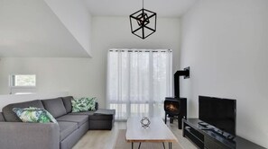 Televisor, llar de foc i oficines 