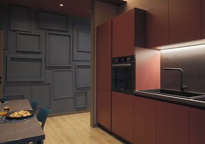 Kühlschrank, Ofen, Herdplatte, Geschirrspüler