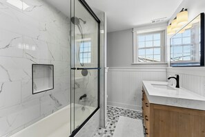 Shower, hair dryer