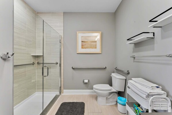 Shower, hair dryer