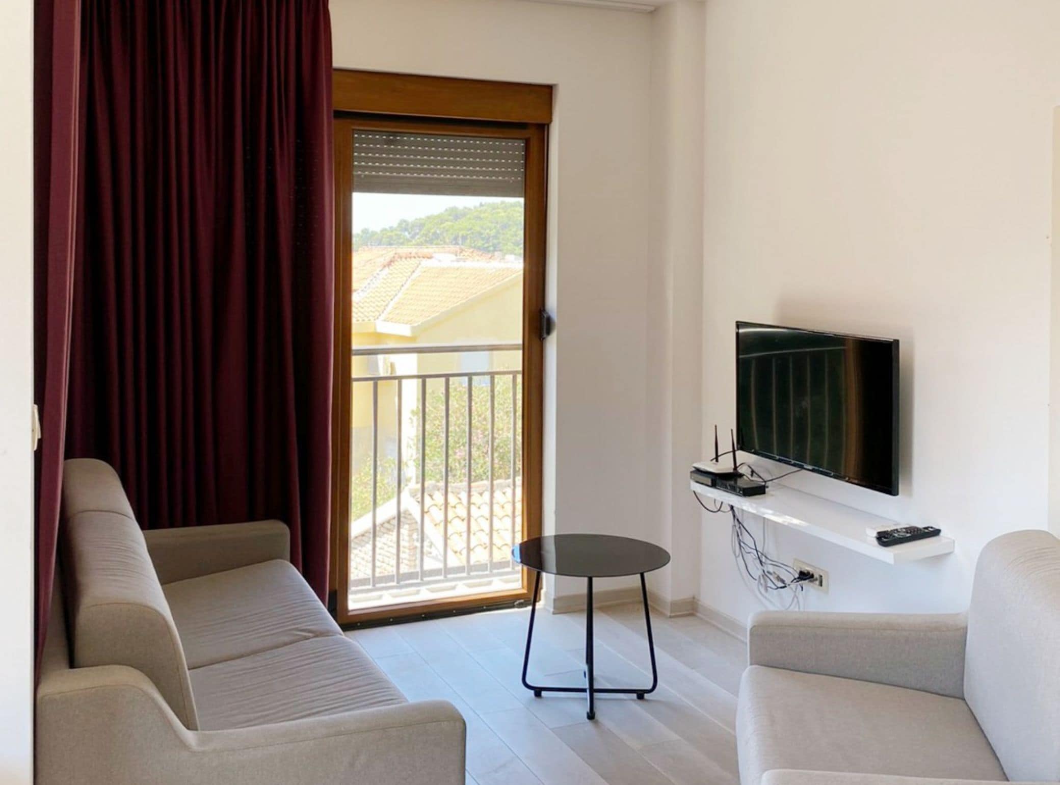 Apartment (One bedroom apartment near beach) | Living room