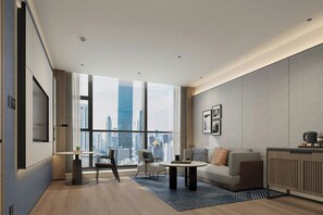 Premier Suite, 1 King Bed, City View | Living room - Four Points By Sheraton Chengdu East Station (Chengdu)