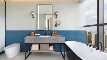 Suíte superior, 1 cama King, vista para a cidade | Banheiro