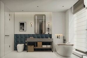 Suite Superior, 1 Tempat Tidur King, pemandangan kota | Kamar mandi