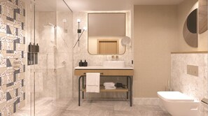 Rainfall showerhead, hair dryer, bathrobes, slippers - Sheraton Uşak Hotel & Thermal Spa (Usak)