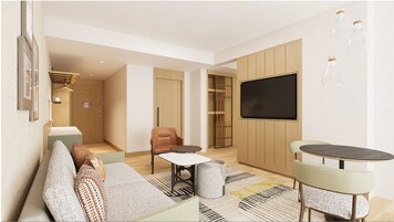 Minibar, caja de seguridad en la habitación y escritorio 