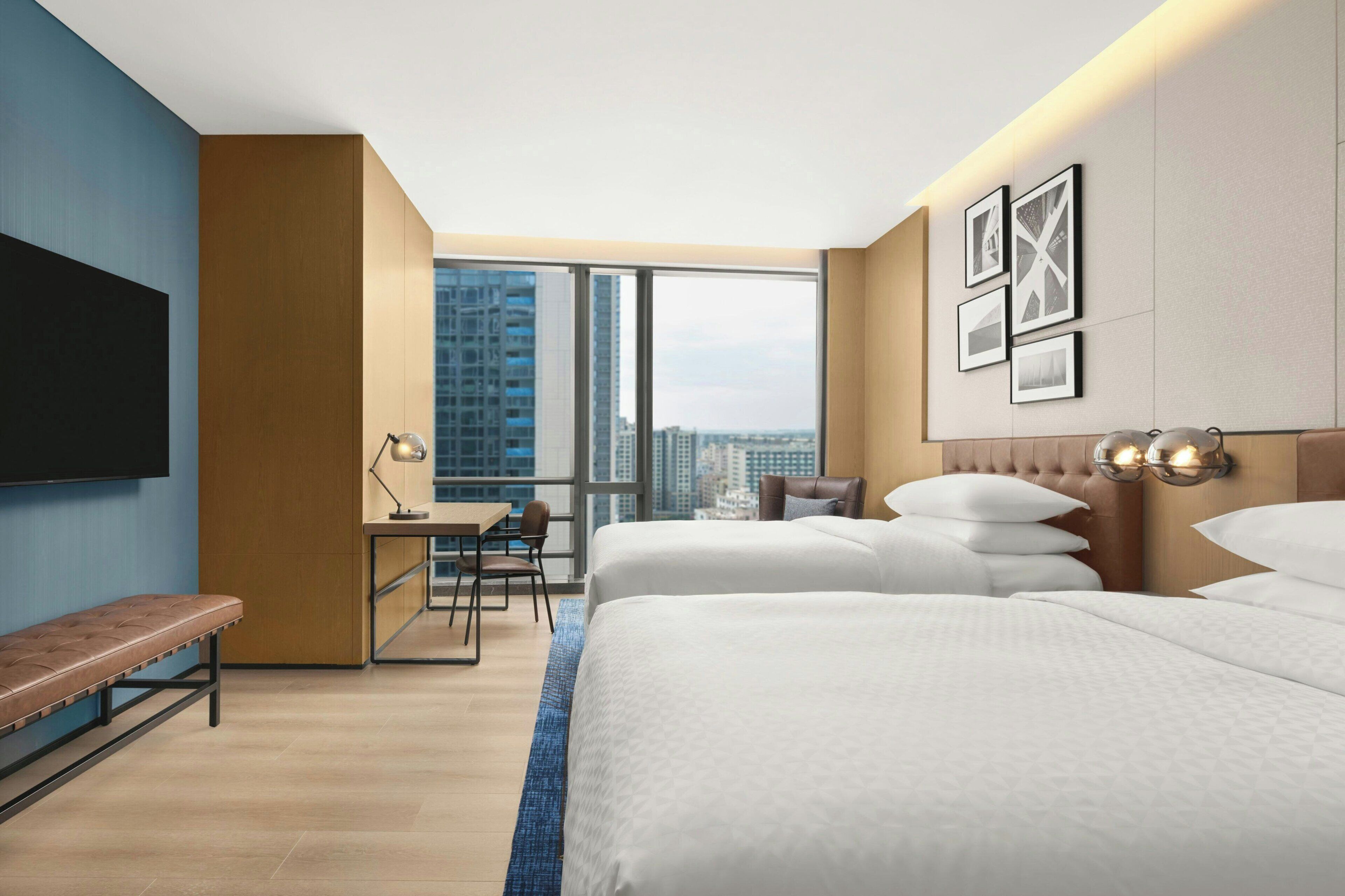 Rom, 2 dobbeltsenger, byutsikt