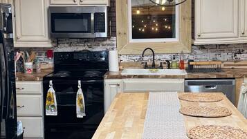 Microwave, oven, stovetop, dishwasher