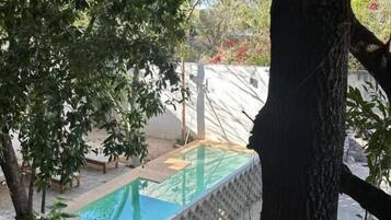 Lägenhet - luftkonditionering - utsikt mot trädgården | Pool