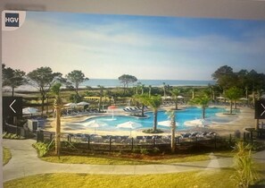 Pool - Ocean Front View Hilton Head Island 2 bedroom Condo sleeps 8 w/ Golf access (Hilton Head Island)