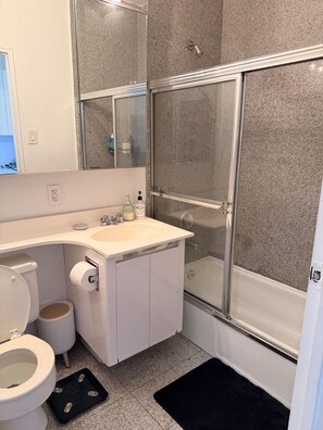 Hair dryer, towels, soap, toilet paper - Artist's Apartment in Manhattan (New York)