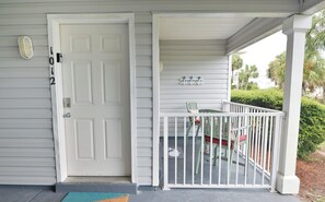 Terrace/patio - 🏖️ Coastal Family Escape - Sandy Seahorse Condo near Seaside w/ Pools & Tram (Santa Rosa Beach)