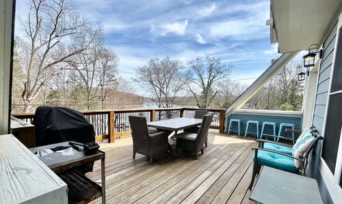 Plenty of Deep Water at our Dock + Game Room, Firepit, Golf Cart + Pets welcome!