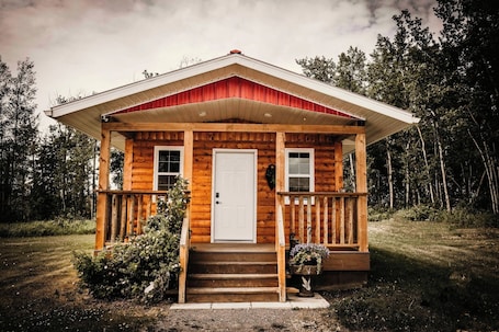 Exterior. The Wildrose Parlour | Old World Escape | Cozy Cabin at Go Hard Ranch