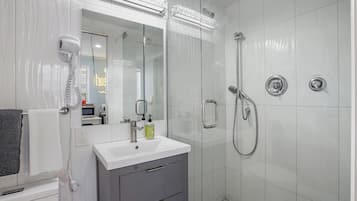 Hair dryer, towels