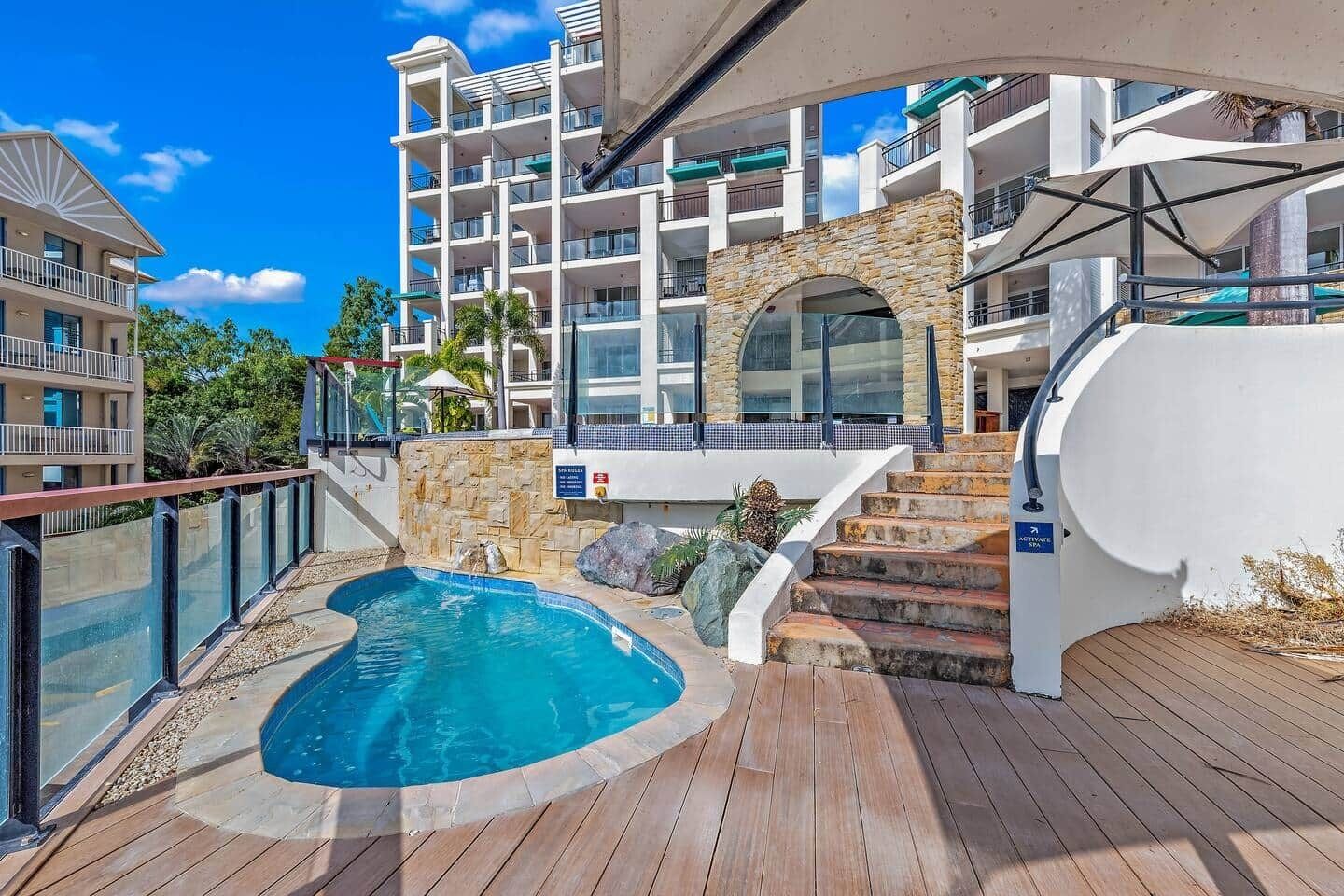 Climate controlled outdoor shared spa
