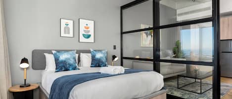In-room safe, iron/ironing board, internet, bed sheets
