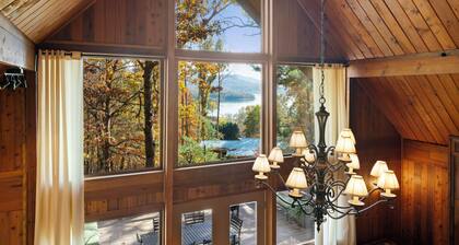 Lake Chatuge Mountain home with beautiful lake and mountain views.