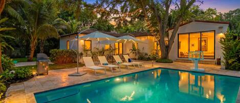 A heated pool