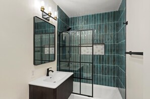 Shower, hair dryer, towels, soap - Modern Oasis 2Bd/2Ba with Heated Pool near Downtown PHX (Phoenix)
