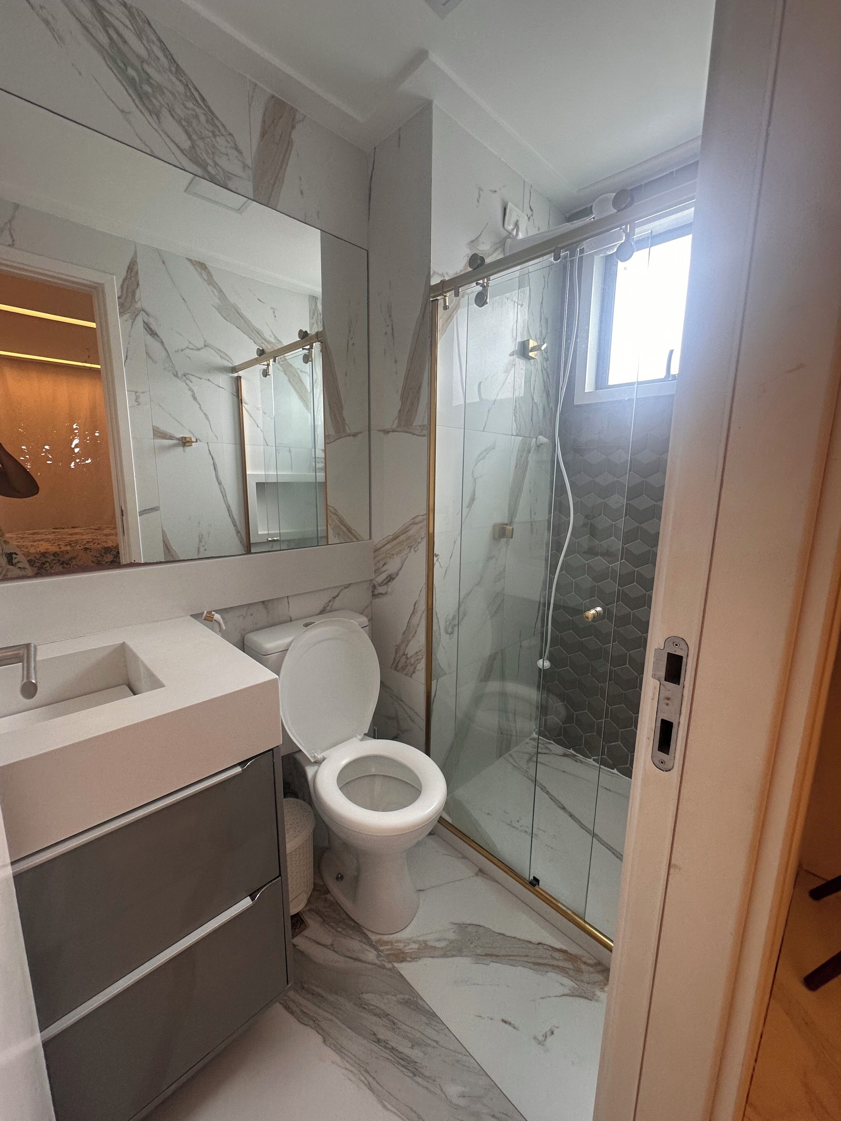 Shower, toilet paper