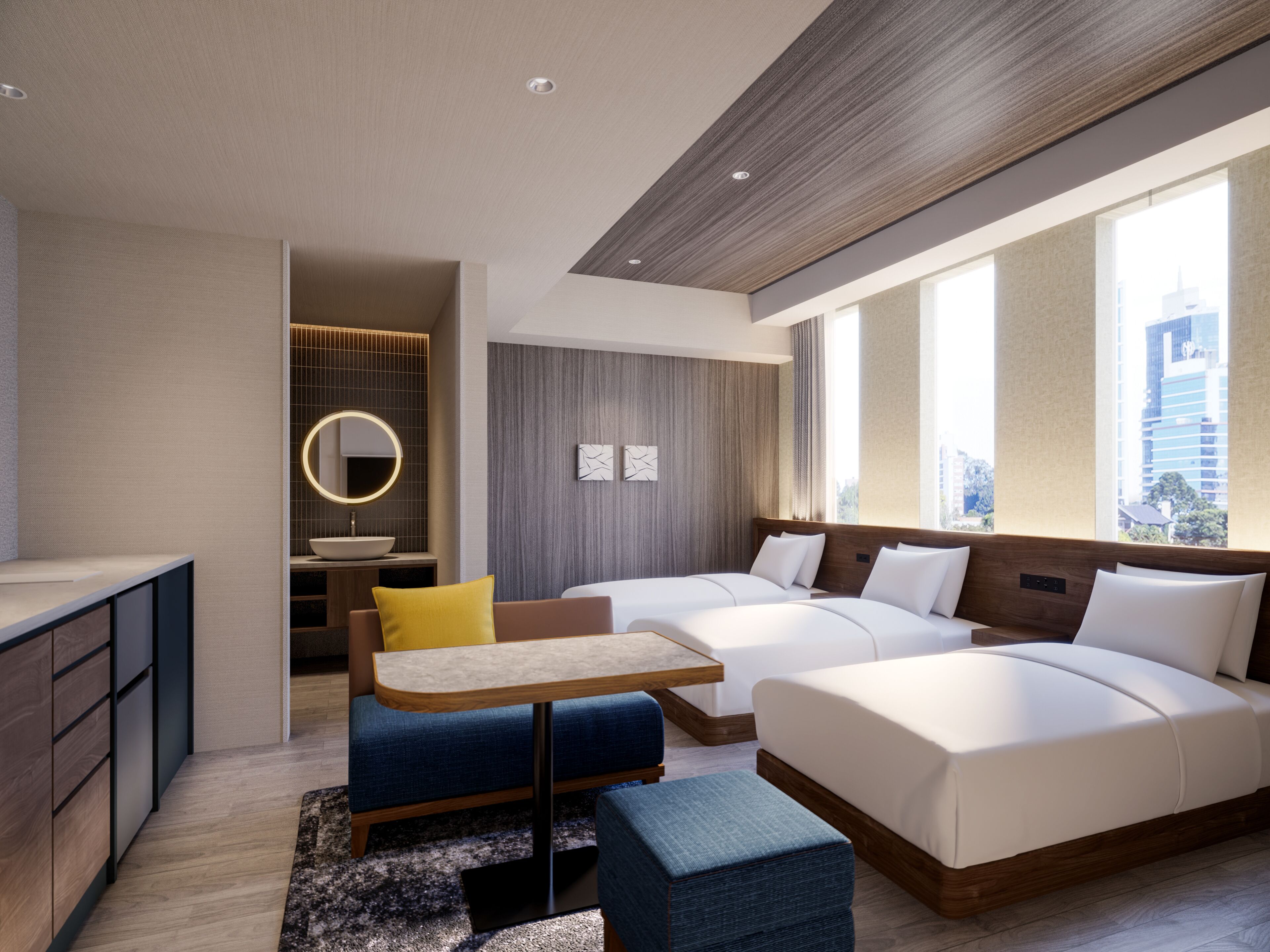 Phòng 3 Deluxe, quang cảnh thành phố | Truy cập Internet không dây miễn phí, bộ trải giường 