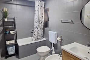 Hair dryer, bidet, towels - Holiday Home Hidden Hill Lopar, Lopar, Croatia (Lopar)