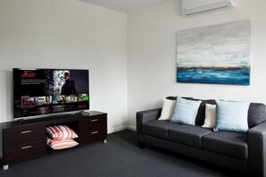 TV, fireplace, stereo