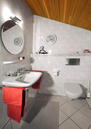 Shower, hair dryer, towels - Apartment 50sqm, with balcony (Seebruck)