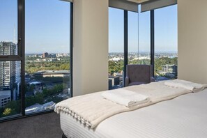 华丽公寓, 阳台, 城市景观 | 熨斗/熨衣板、免费 WiFi、床单