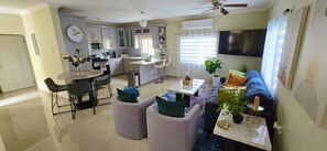House, 3 Bedrooms, Patio | Living room | Books - Island VYB Luxe Villa Ochi Rios With Solar System (Ocho Rios)