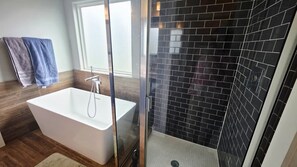 Dusche, Whirlpool, Haartrockner, Handtücher
