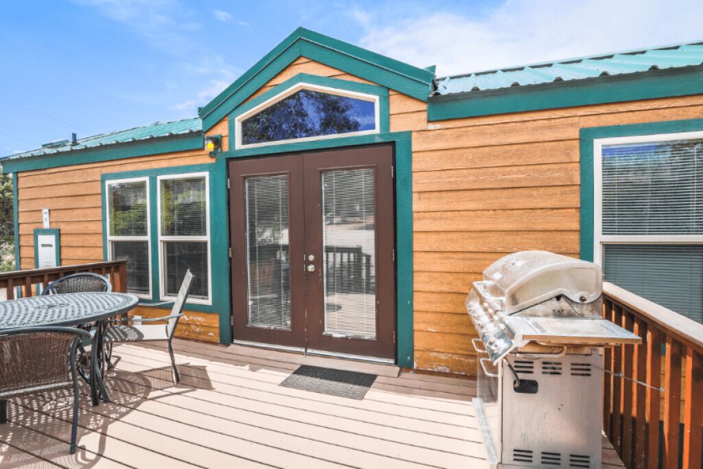 Familie huisje | Buiten dineren