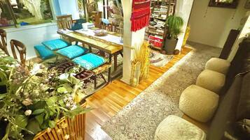 Shared Dormitory, 2 Bedrooms, Smoking, Patio | Living room