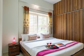 Deluxe Apartment, Balcony | Iron/ironing board, free WiFi - SLV Ventures Anagha by Alaya Stays 1-BHK (Bengaluru)