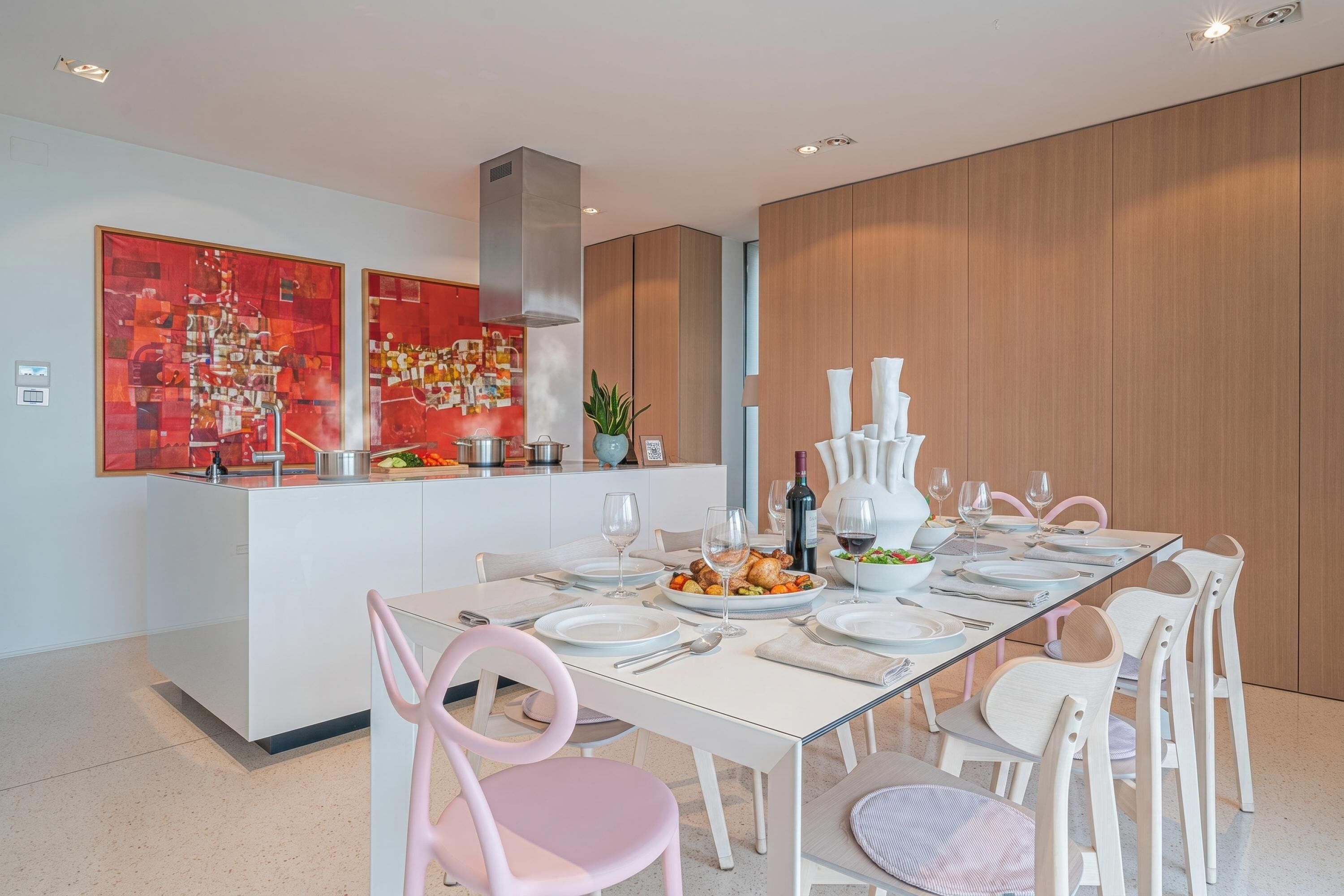فيلا عائلية - غرفتا نوم - بشرفة - بالقرب من الجبل (Alma Vista Villa in Goriška Brda –) | تناول الطعام