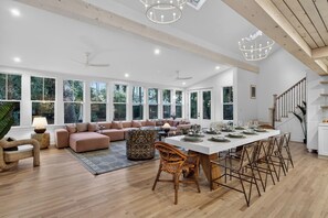 Dining - Luxe Isle of Palms Retreat • Pool + Firepit + Outdoor Lounge | Sparrow Haus (Isle Of Palms)