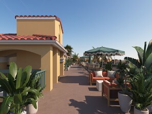 Terrace/patio - Boutique Stay + Pool + Hot Tub + Rooftop | Walk to Beach + Dining + Galleries (Laguna Beach)