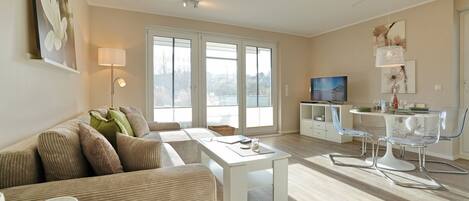 TV, DVD player, stereo