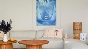 Luxury Villa, Private Pool, Ocean View | Living area - Villa Wave (Willemstad)