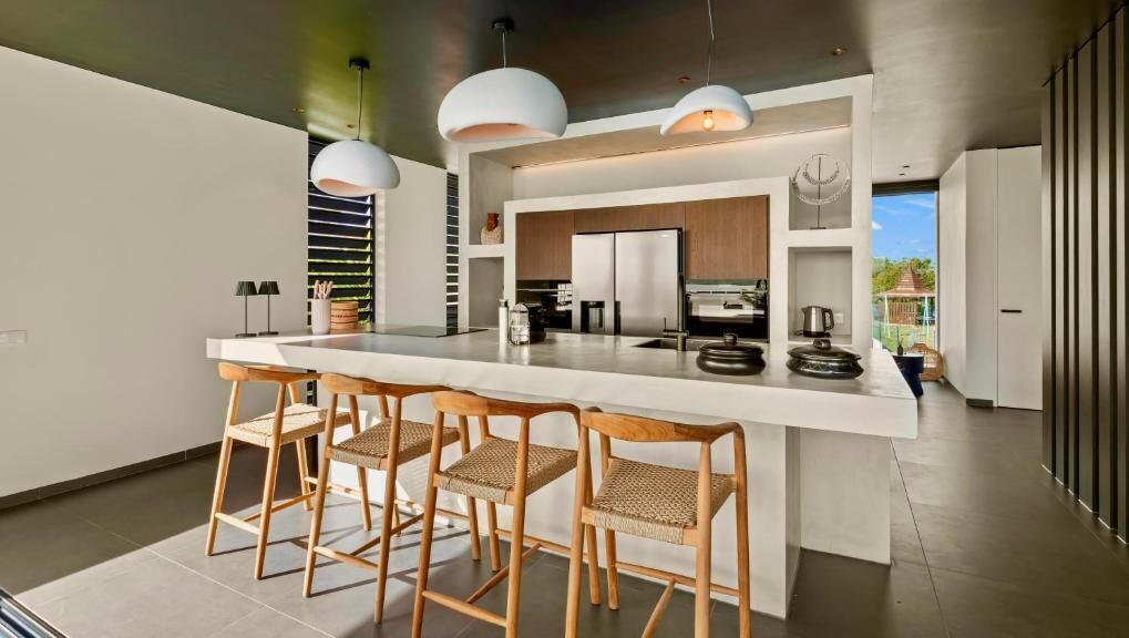 Apartemen Mewah, kolam renang pribadi, pemandangan samudra | Dapur pribadi