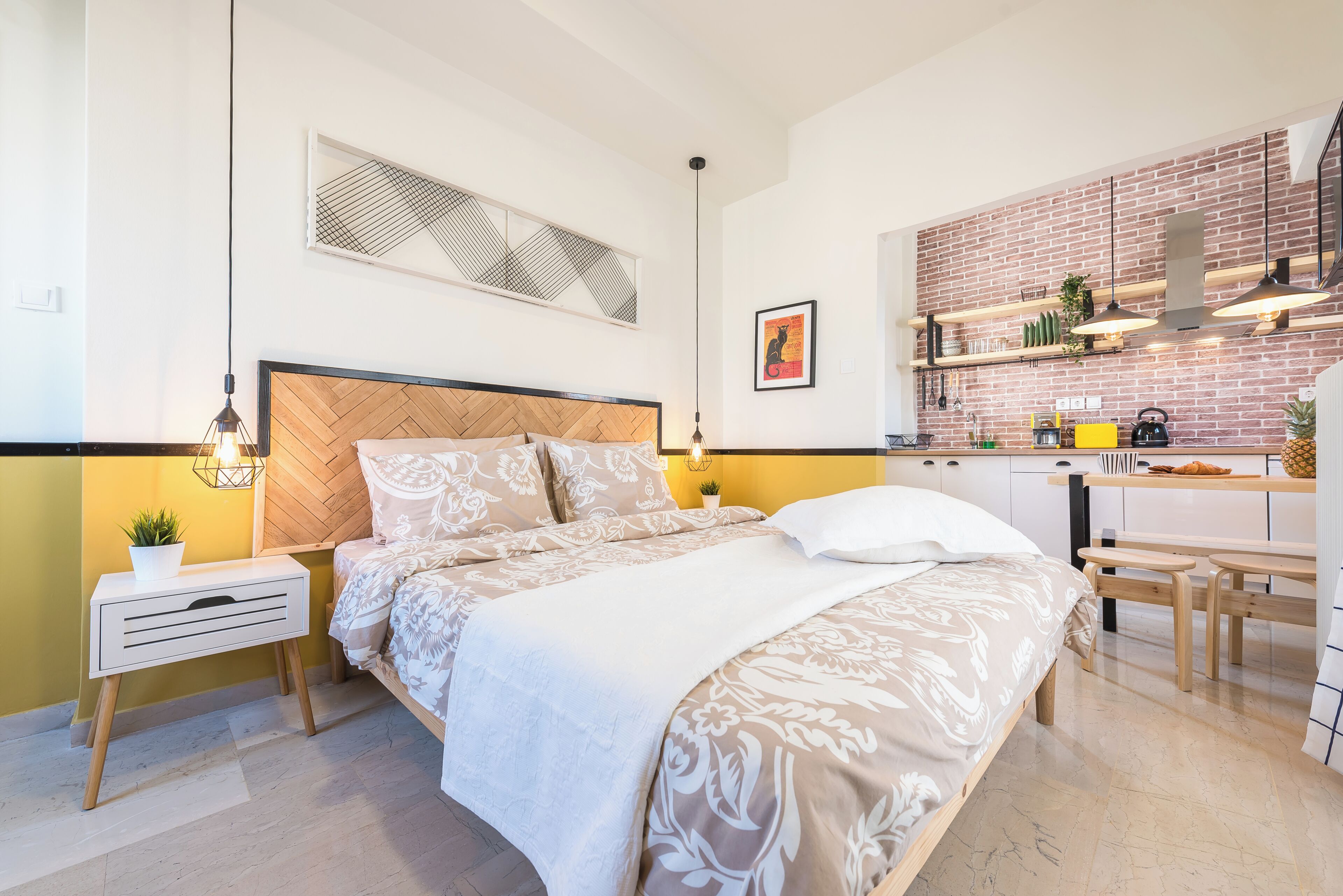 1 slaapkamer, een strijkplank/strijkijzer, gratis wifi, beddengoed