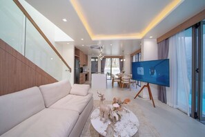 Living area - Diamond Villa: Modern 3-Bedroom Tropical Escape with Private Pool & Forest Views (Tambon Si Sunthon)