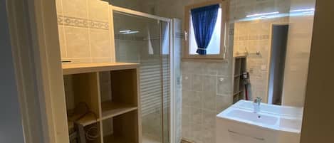 Shower, hair dryer