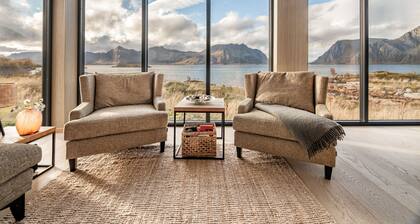New lodge at seaside, near Henningsvær Lofoten