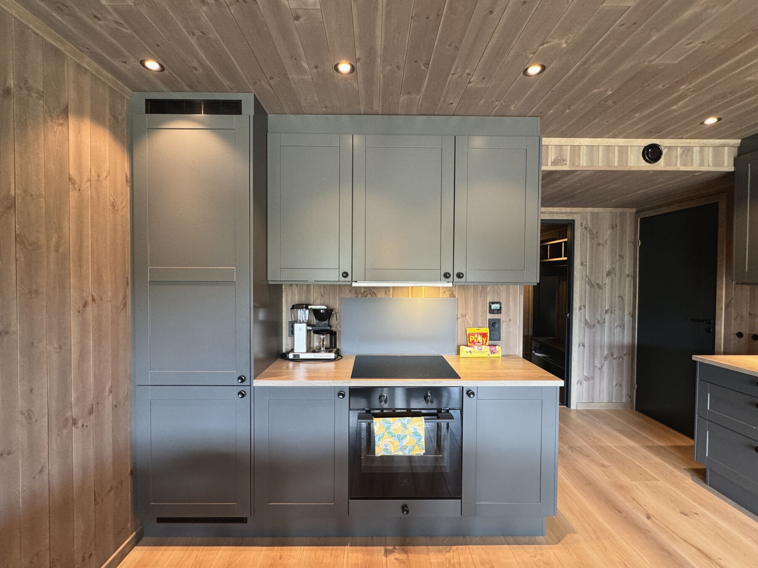 Fridge, oven, dishwasher, coffee/tea maker