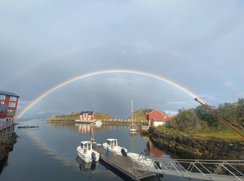 Amazing waterfront rorbu (free car-charging)
