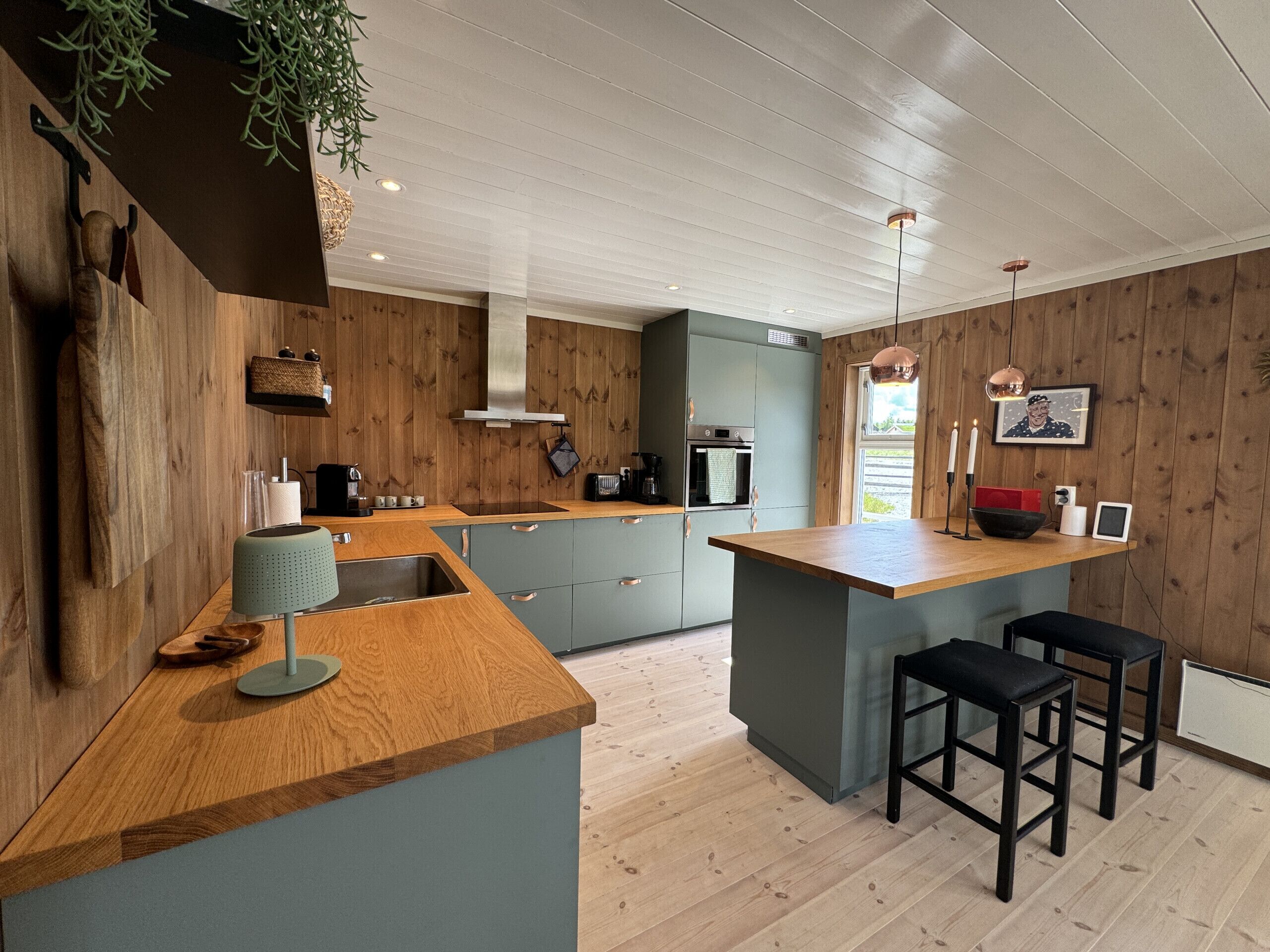Fridge, oven, dishwasher, coffee/tea maker
