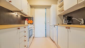 Fridge, oven, dishwasher, electric kettle