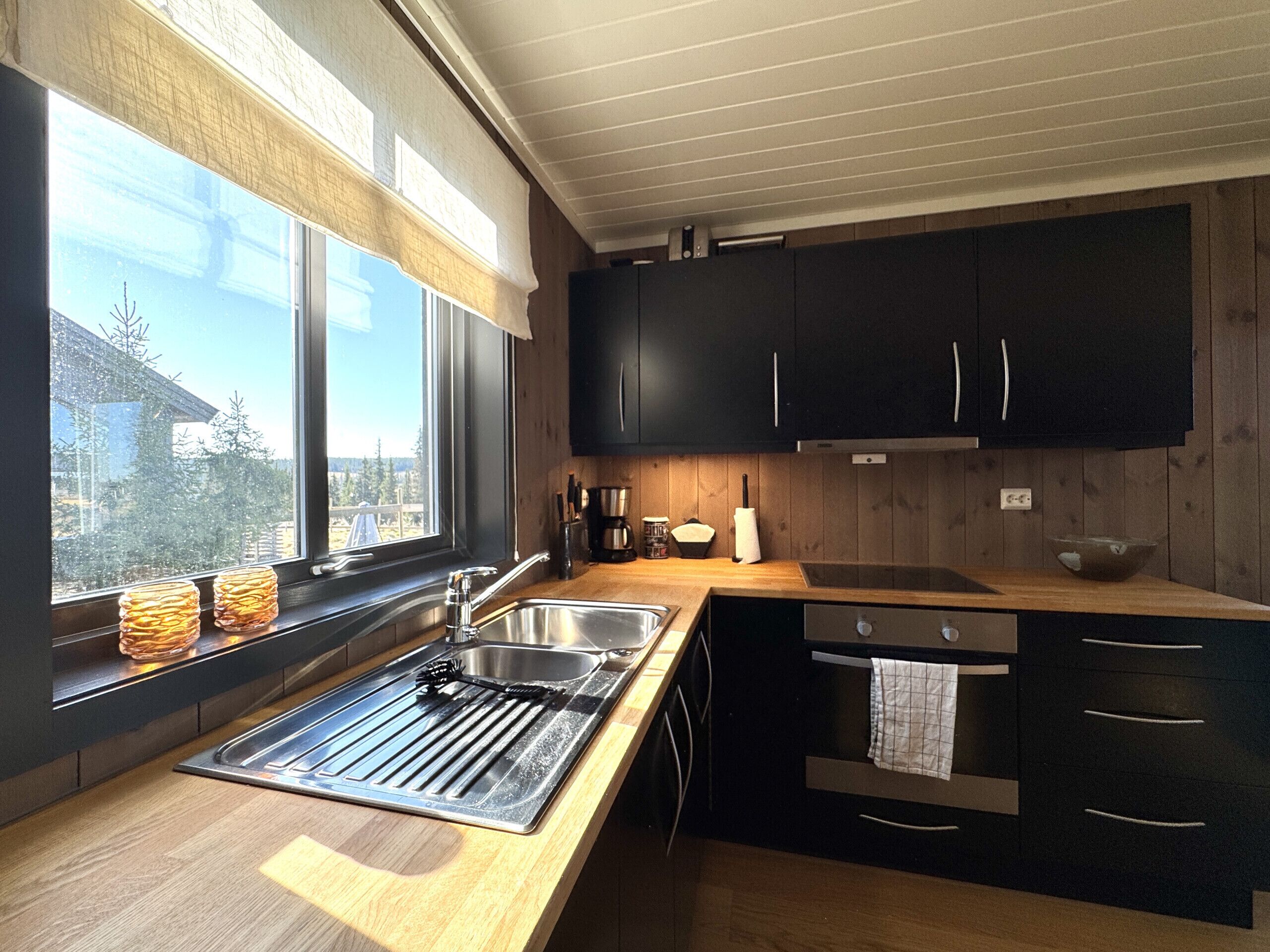 Fridge, oven, dishwasher, coffee/tea maker